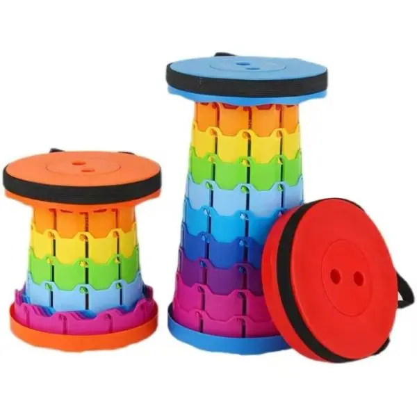 Multi-color Outdoor Furniture Retractable Stool Beach Chairs Portable Stool Lounge Folding Chair Camping Stool Foldable Fishing - Image 2