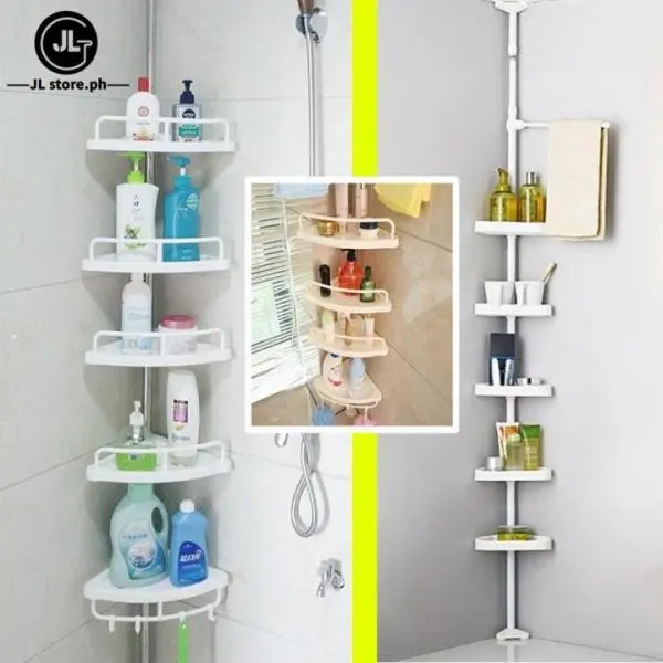 Multi Corner Shelf - 4 Tier Multi Use Rack Corner Shelf Holder Shelves Adjustable Storage Space Saver Organizer Kitchen Bathroom Toilet - Image 3