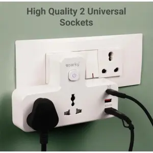 Multi-Function Wall multiplug with USB A & USB C Ports + Soft Night Light