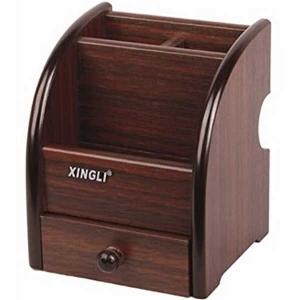 Multi Functional Wooden Pen Stand