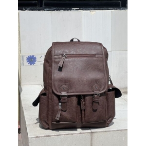Multi-Pocket Leather Backpack for Men – Durable School, Office & Travel Use