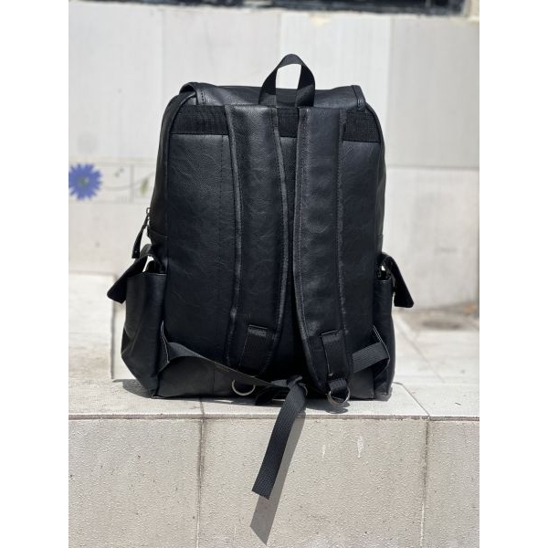 Multi-Pocket Leather Backpack for Men – Durable School, Office & Travel Use - Image 5