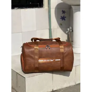 Multi-Purpose PU Leather Duffle Bag | Waterproof Travel & Gym Bag for Men And Women