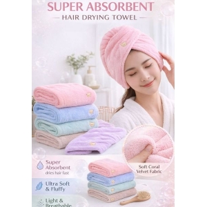 Multicolor Hair Drying Absorbent Microfiber Towel/Dry Shower Caps/Bathrobe Hat/Magic Hair Wrap For Women