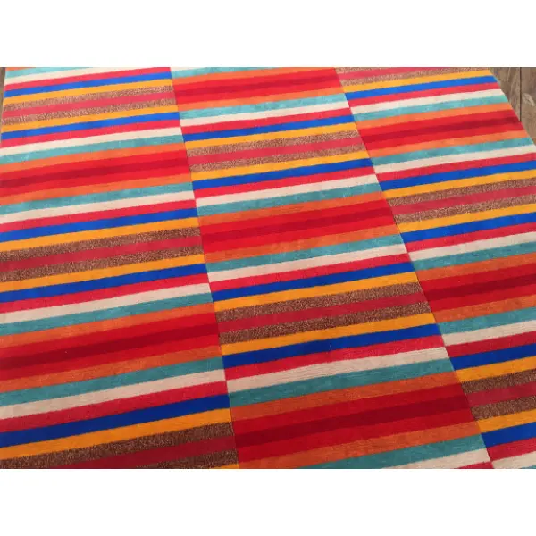 Multicolor Hand-Knotted Nepali Carpet – 5.64 Ft x 7.84 Ft, 60 Knots - Image 3