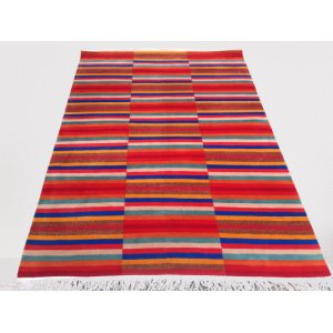 Multicolor Hand-Knotted Nepali Carpet – 5.64 Ft x 7.84 Ft, 60 Knots