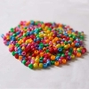 Multicolor Plastic Craft Pony Beads (6X8Mm) -100G