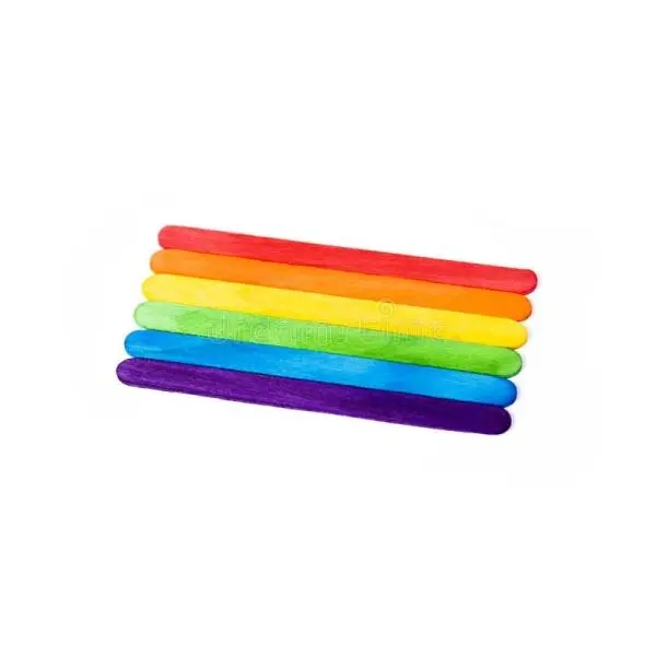 Multicolor Wooden Popsicle Sticks For Art & Craft- 49 pcs - Image 4