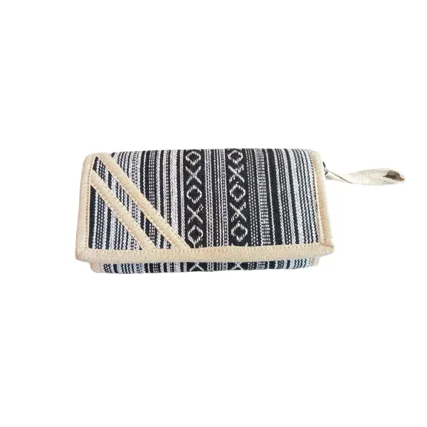 Multicolored Eco-Friendly Cotton Hand Wallet - Stylish & Sustainable Accessory from Nepal - Image 5