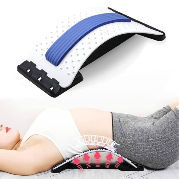 Multifunction Stretcher Spine Pain Relief Acupuncture Lumbar Neck Back Waist Leg Support Cushion Massager Stretcher - Image 3
