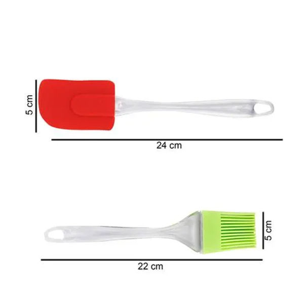 Multipurpose Silicone Spatula And Oil Brush | Nonstick Reusable Dishwasher Safe Silicone Spatula & Oil Brush - Image 3