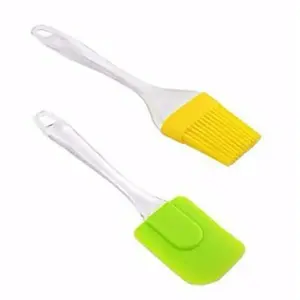 Multipurpose Silicone Spatula And Oil Brush | Nonstick Reusable Dishwasher Safe Silicone Spatula & Oil Brush