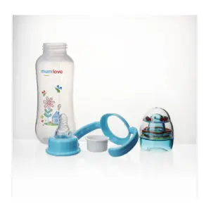 mumlove 300ml Baby Feeding Bottle with Handle And Ring - BPA-Free, Food Grade, Baby Milk Bottle