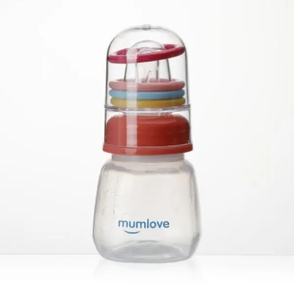 mumlove Best Mum's Options 80ml/3oz BPA-Free PP Baby Feeding Bottle with Food Grade Material and Multi-Color Spout - Image 2