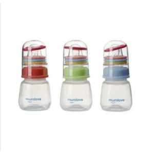Mumlove BPA Free 80ml Mini Milk Feeding Bottle With Silicone Nipple & Rattle For Baby (B0371)