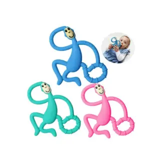 Mumlove Dancing Monkey Shape BPA Free Silicone Baby Teether