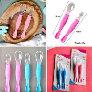 Mumlove Feeding spoon/ Silicone Spoon ( 2 Pcs) - Silicone Spoon For Babies | Feeding Spoon |