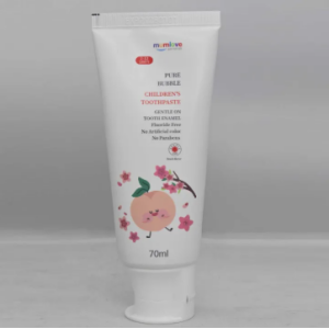 Mumlove Kids Toothpaste - 100% Natural Pure Bubble Oral Care, 70 ML, Fluoride Free, SLS Free, No Artificial Flavours, Peach Flavor Mumlove Kids Toothpaste - 100% Natural Pure Bubble Oral Care, 70 ML, Fluoride Free, SLS Free, No Artificial Flavours, Peach