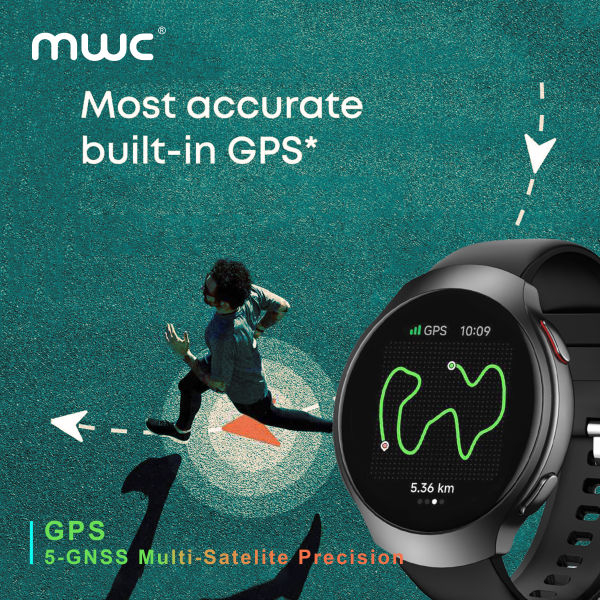 MWC CALLISTO Watch Pro 2 | GPS | Ai | BT 5.3 | 1.43" Super Smooth HD AMOLED Display  | Premium Quality | 5ATM Water Resistant | Magnetic Fast Charging | Zinc Allow Frame | Bluetooth Calling  | 5 to 7 Days Backup | 100+ Sports Mode | Black - Image 4