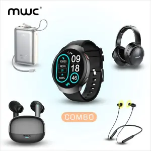 MWC COMBO: Callisto Watch Pro 2 + PowerPulse MS20K Power Bank + ASVA Pro Earbud + Firo MH01B Headphone + MBN03 Neckband
