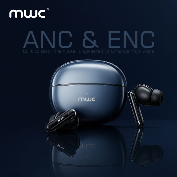 MWC COOLPODS Pro | ANC & ENC (4 mics) | Premium Quality | 40 Hours Playtime | 13mm Driver | 50ms Low Latency | IPX4 Water Resistant | Bluetooth 5.4 - Image 2