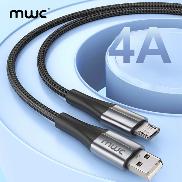 MWC Magnum MAV8C Data Cable | USB-A to USB-Micro (V8) | 30W Fast Charging Cable | Diamond-Shaped Aluminium Allow Braided Material - Image 2
