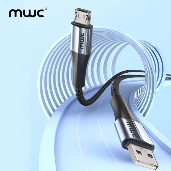 MWC Magnum MAV8C Data Cable | USB-A to USB-Micro (V8) | 30W Fast Charging Cable | Diamond-Shaped Aluminium Allow Braided Material - Image 4