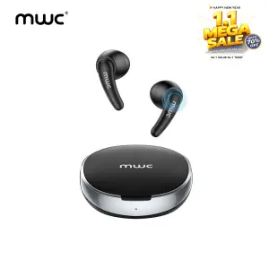 MWC STAR MT1 | Bluetooth 5.4 TWS | Only 6ms Ultra Low Latency | 13mm Driver | Semi In-Ear Gaming Earbuds | Unique & Perfect Design | Mini Size Buds | iPx4 Water Dust & Sweat Resistant | 30Hrs Playback | Available in 3 Colors
