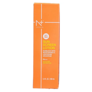 N Plus Professional Sunscreen Lotion 50 SPF Sunblock With Moisturising And Lightening Advantage UVA & UVB Protection for All Types of Skin 100g