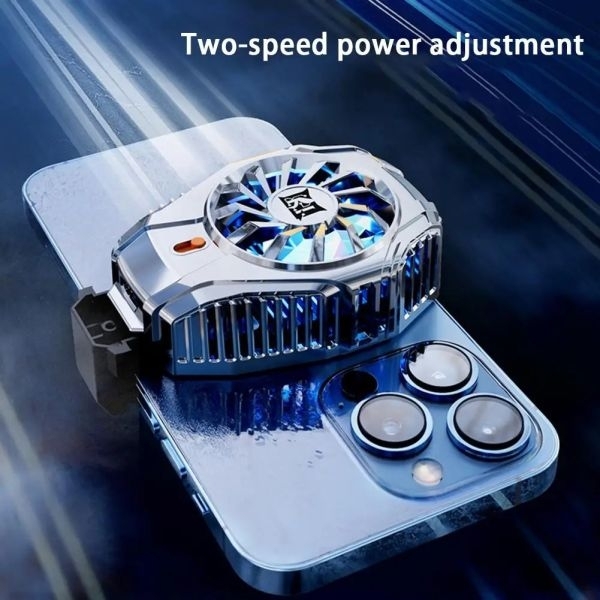 N15 Mobile Phone Cooler Semiconductor Mobile Phone Radiator Game Phone Cooler Portable Cooling Fan Silver - Image 3
