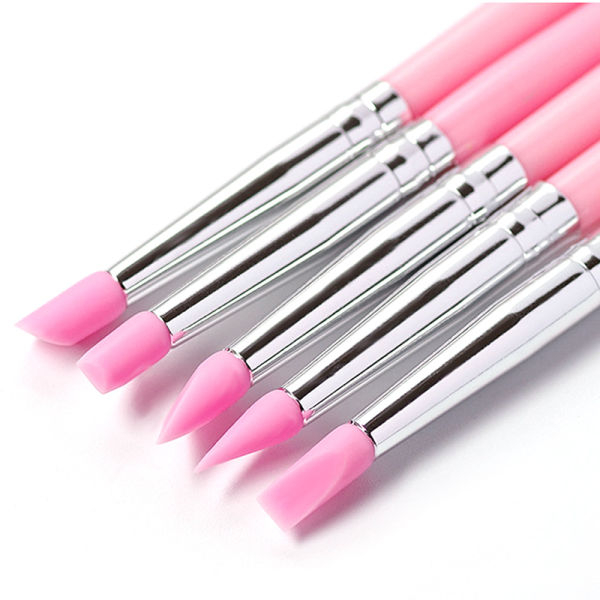 Nail Art Silicon Pen for Nail Technicians Nail Design Manicure Tool Pedicure Tool Set Beauty Accessories 5pcs Set - Image 2