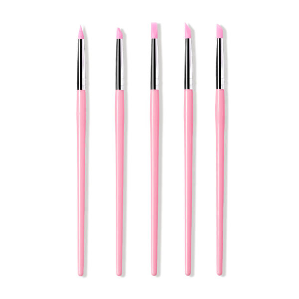 Nail Art Silicon Pen for Nail Technicians Nail Design Manicure Tool Pedicure Tool Set Beauty Accessories 5pcs Set - Image 4