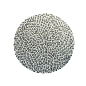 Natural Elegance: 100cm Handfelted Round Rug