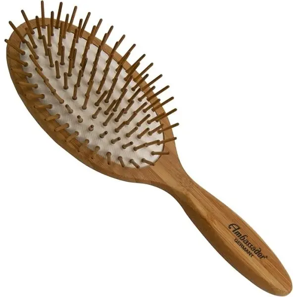 Naturals Bamboo Hair Brush Flat Round Hair Brush - Image 4