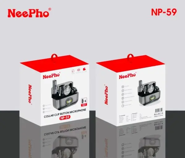 NEEPHO NP-59 Wireless Microphone With Magnetic Clip For Iphn And Type C Port