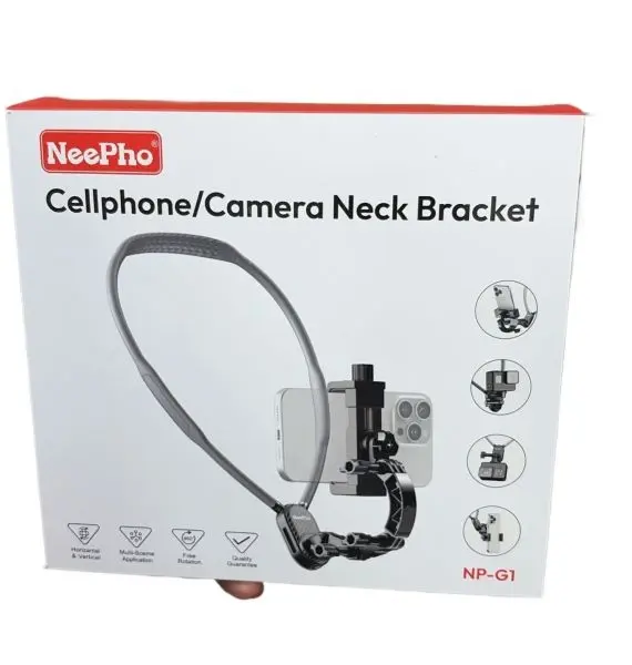 Neepho NP-G1 Mobile Phone Neck Mount Holder – Hands-Free Vloging Stand | Flexible 360° | Portable Neck Holder - Image 2