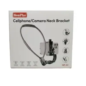Neepho NP-G1 Mobile Phone Neck Mount Holder – Hands-Free Vloging Stand | Flexible 360° | Portable Neck Holder