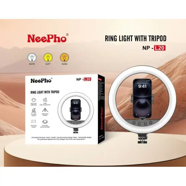 NEEPHO NP- L14 / L15/ L20 Ring Light With Tripod - Image 4