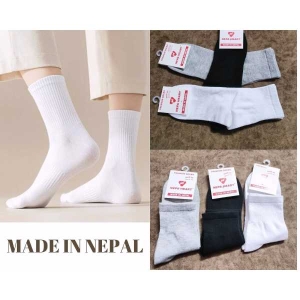 Nepa Heart Pack of 3 Plain Premium Unisex Socks- Proudly Made in Nepal
