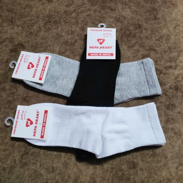 Nepa Heart Pack of 3 Plain Premium Unisex Socks- Proudly Made in Nepal - Image 5