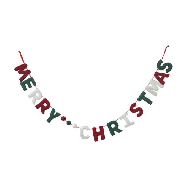 Nepalese Hand-Felted Christmas Hanging Garland - Image 2