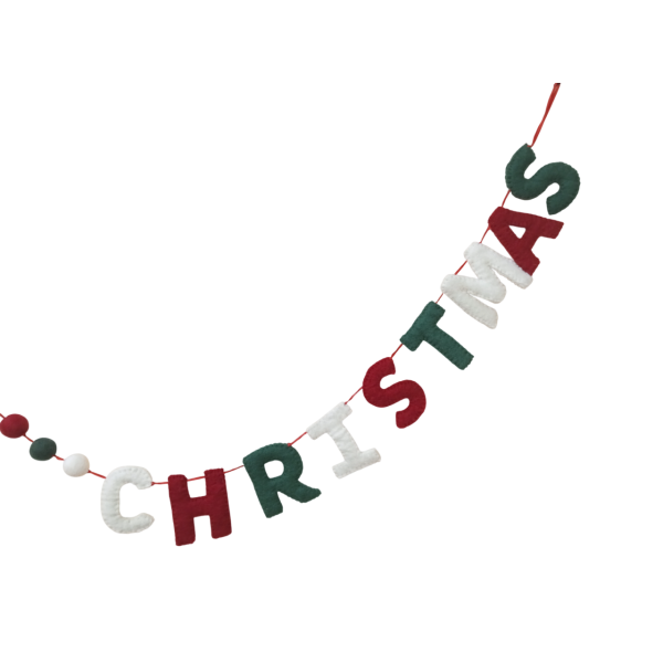 Nepalese Hand-Felted Christmas Hanging Garland - Image 3