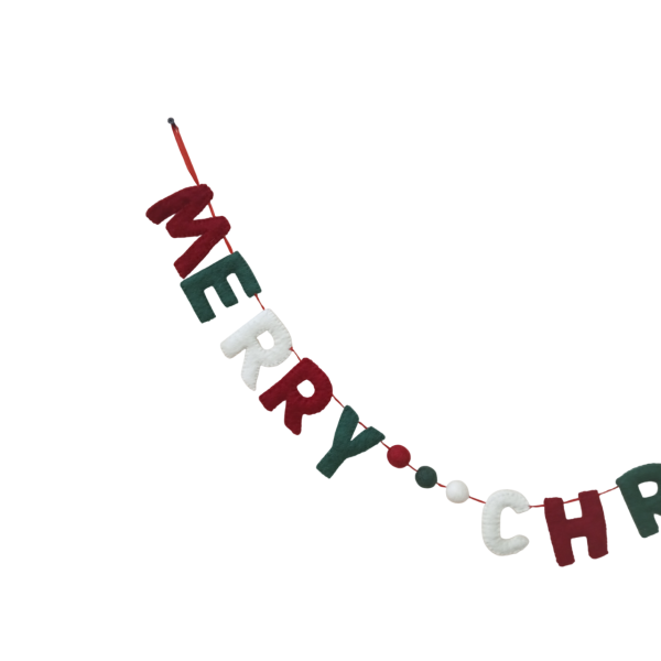 Nepalese Hand-Felted Christmas Hanging Garland - Image 4