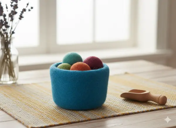 Nepalese Handcrafted Felt Bowl – Perfect for Jewelry, Keys & Coins