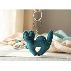 Nepali Felt Keychain | 100% NZ Wool Key Ring | Hand-Felted | Eco-Friendly | Handmade in Nepal