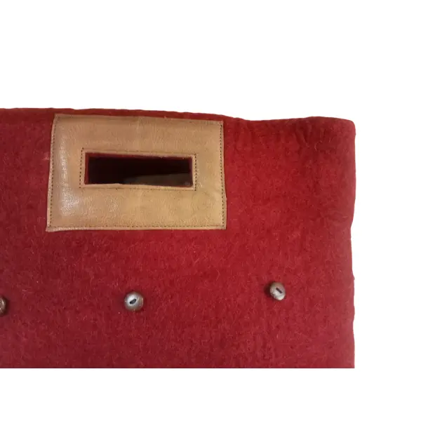 Nepali Felt Shoulder Bag-Handle Bag - Bag-Handcrafted Maroon Elegance - Image 4