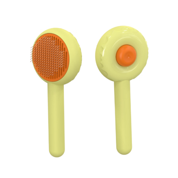 NepLiving Doughnut Shape Pet Comb Slicker Brush Stainless Steel Pet Brush Cat Dog Pet Grooming Brush for Pet Hair Removal - Image 2