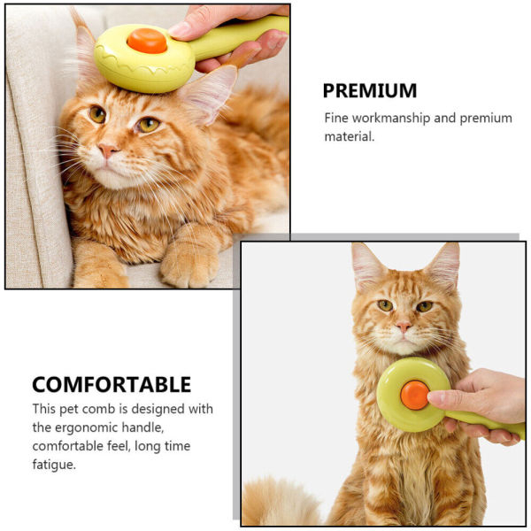 NepLiving Doughnut Shape Pet Comb Slicker Brush Stainless Steel Pet Brush Cat Dog Pet Grooming Brush for Pet Hair Removal - Image 3