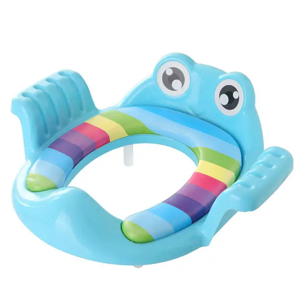 NepLiving Portable Child Safety Potty Seat with Armrest, Adjustable Height, Comfortable Training Toilet Seat Cushion for Boys & Girls, Cartoon Frog Design, Multicolor Options - Image 4