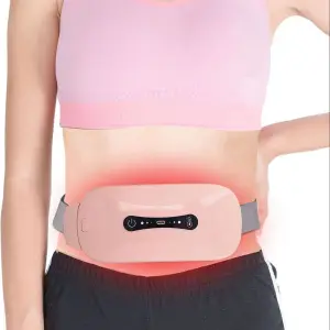 NepLiving Warm Palace Belt Menstrual Hot Compress USB 3 Level Vibration EMS Belly Heating Belt